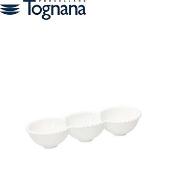Tognana ANTIPASTIERA 3 Scomparti Porcellana 27,5 X 9 Ornament Pearl