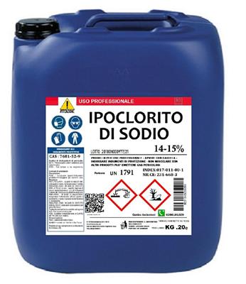 IPOCLORITO DI SODIO PURO 14-15% 20 KG