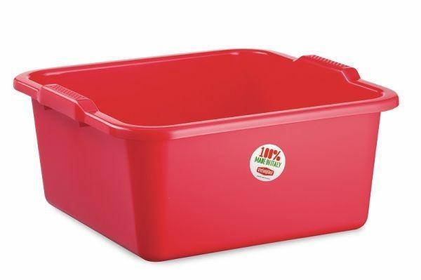 BAGNO QUADRO 34X34X14 COLORE ROSSO LAMPONE
