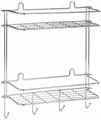 PORTAOGGETTI DOPPIO CROMATO LINEA SLIM 28 X 11 X H32 CM