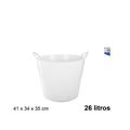 BAGNO TONDO 2 MANICI 26 LT 41 X 34 X 35 CM BIANCO