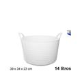 BAGNO TONDO 2 MANICI 14 LT 39 X 34 X 23 CM BIANCO