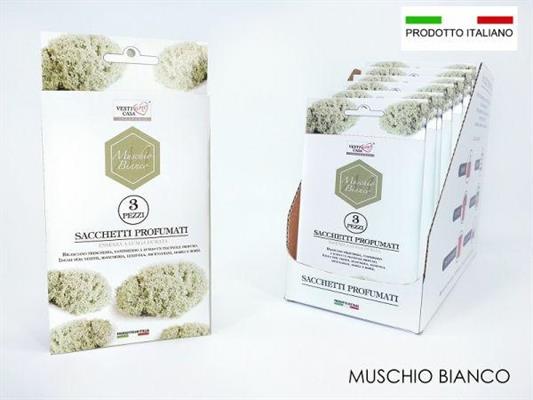 PROFUMAZIONE MUSCHIO BIANCO ARMADI E CASSETTI SET 3PZ