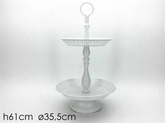 ALZATA 2RIPIANI COLORE BIANCO 61CM