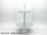 ALZATA 2RIPIANI COLORE BIANCO 61CM