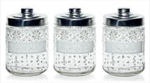 BARATTOLO 800CC SET 3PZ DECORO CROCHET