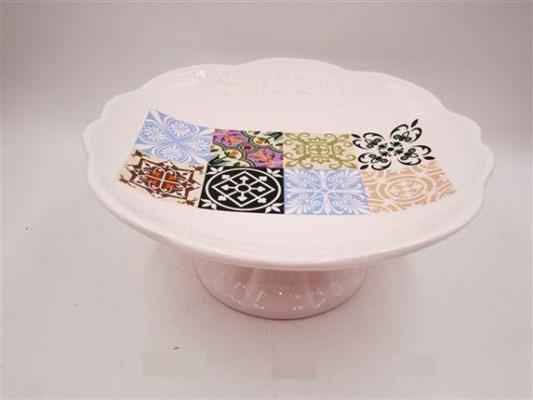 ALZATA IN CERAMICA DECORO FASCIA