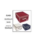 SCATOLA MAXI PORTABIANCHERIA 50 X 40 X 25 CM COLORI ASS