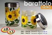 BARATTOLO IN VETRO 1200ML DECORO GIRASOLI