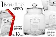 BARATTOLO VETRO CON COPERCHIO 13X18CM