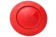 SOTTOPIATTO SNOW CON GLITTER ROSSO D.33CM