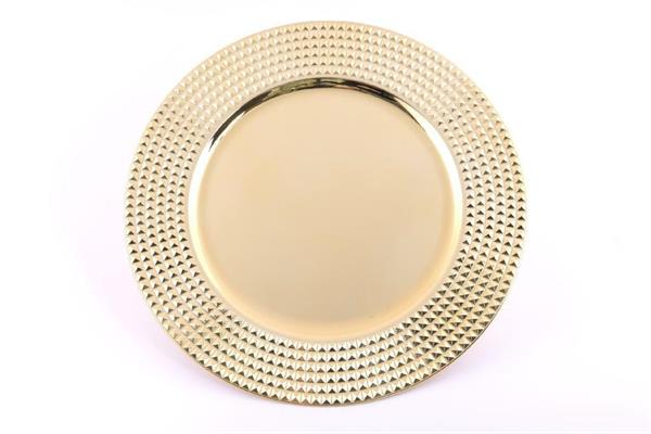 SOTTOPIATTO LUX MIRROR IN PLASTICA D.33CM COLORE ORO