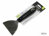 SPATOLA ACCIAIO 22 CM CON MANICO NERO