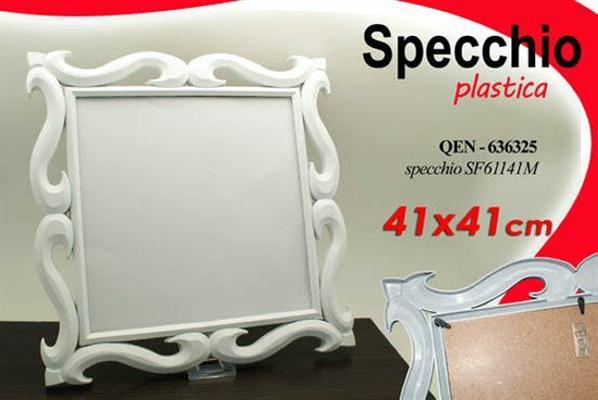 SPECCHIO BIANCO 41X41CM IN PLASTICA