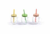 BARATTOLO ANANAS IN VETRO CON CANNUCCIA E MANICO 150ML 14X6,