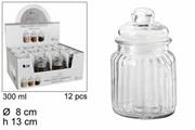 BARATTOLO IN VETRO 300ML D.8XH13CM