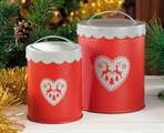 BARATTOLO LATTA SET 2PZ D.10/13CM 2COLORI ASS.