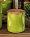 BARATTOLO CERAMICA E BAMBOO D. 10 X H12 CM 4 COLORI ASS