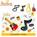 STAMPO TAGLIAPASTA PLASTICA NOTA E CHITARRA SET 2 PZ 6/4 CM