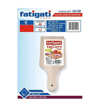 TAGLIERE RETTANGOLARE LEGNO 28 X 12 CM