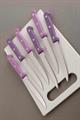 TAGLIERE CON 6COLTELLI BISTECCA COLORE VIOLA