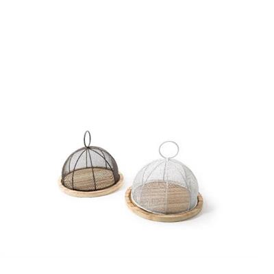 TAGLIERE LEGNO CON COPRIVIVANDE 23,5 X H16 CM COLORI ASS