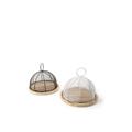 TAGLIERE LEGNO CON COPRIVIVANDE 23,5 X H16 CM COLORI ASS
