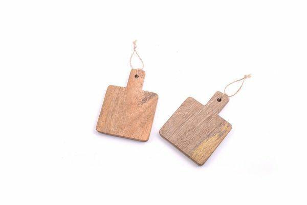 TAGLIERE MONOPORZIONE QUADRATO IN LEGNO 14XH1CM