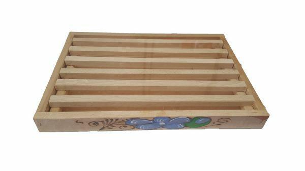 TAGLIAPANE IN LEGNO CON GRIGLIA DECORATO 20X35CM