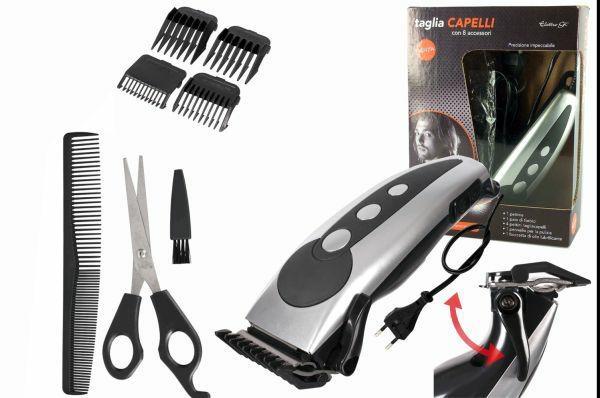 TAGLIACAPELLI 10W SET 8PZ COLORE SILVER/NERO
