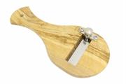 TAGLIATARTUFI IN LEGNO DI OLIVO LAMA LISCIA 20X9CM