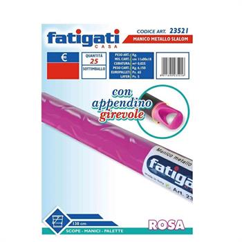 BASTONE METALLO SLALOM ROSA 130 CM