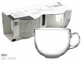 TAZZA DA COLAZIONE IN VETRO 50CL CONF. 2PZ