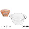 TEGAME IN VETRO CON COPERCHIO 2500 ML