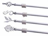 BASTONE PER TENDA COMPLETO 120-210 CM 4 MODELLI 2 COLORI ASS