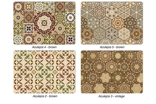 TOVAGLIETTA PLACEMATS 31X45CM AZULEJOS BROWN