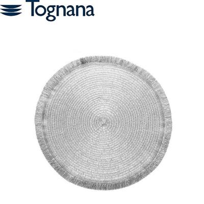 TOVAGLIETTA CON FRANGE D. 38 CM PLACEMAT LUREX ARGENTO