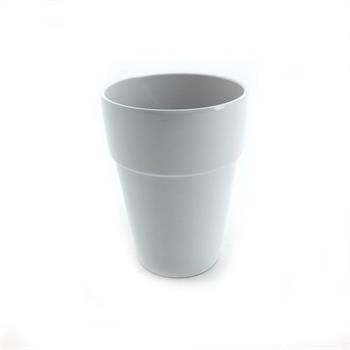 VASO BORDO DOPPIO BIANCO D.13XH17,5CM