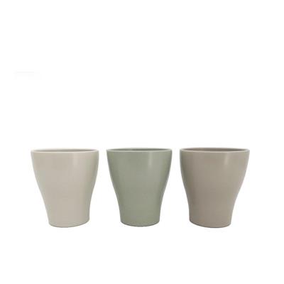 VASO SAGOMATO VERDE / SALVIA / GRIGIO D. 14 X H16 CM