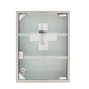 ARMADIETTO PER MEDICINALI LEGNO E VETRO 28 X 57 X 12 CM