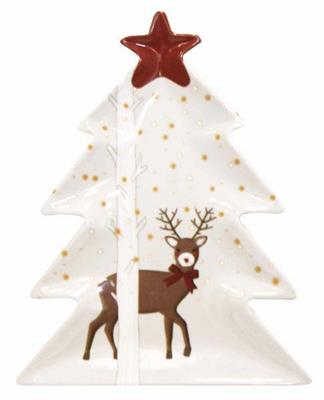 VASSOIO MELAMINA ALBERO NATALE XMAS SHABBY 20XH16,5CM