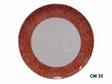 VASSOIO MELAMINA TONDO 35CM DECORO CUORI DI PIZZO