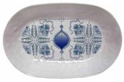 VASSOIO OVALE FONDO MELAMINA 25X16X4CM MARTELLATO MEDITERRAN