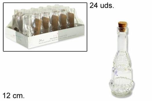 BOTTIGLIA MINI IN VETRO 12CM