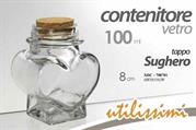 BOTTIGLIA IN VETRO 8CM 100ML CON TAPPO IN SUGHERO