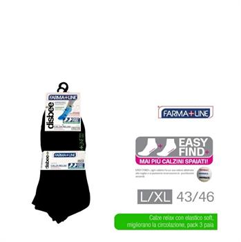 CALZINO RELAX BASSO NERO MIS. L/XL CONF. 3 PZ
