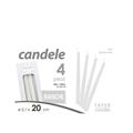 CANDELA BIANCA 6 ORE 20 CM CONF. 4 PZ
