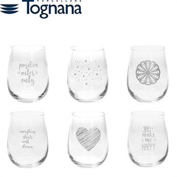 BICCHIERE VETRO ARGENTO 470 CC CONF. 6 PZ GLASS ARGENTADO