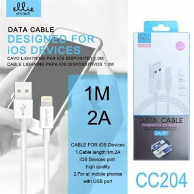 CAVO PER IPHONE 1MT 2A COLORE BIANCO