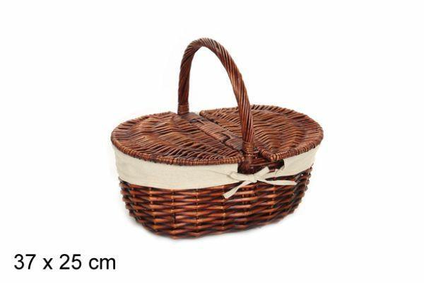 CESTO PIC NIC IN VIMINI MOGANO 37X25CM